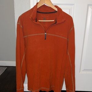 Timberland Men's Rust Zip-Up Sweater